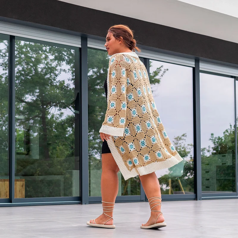 Panama Granny Square – Lange Jacke-Häkel-Paket
