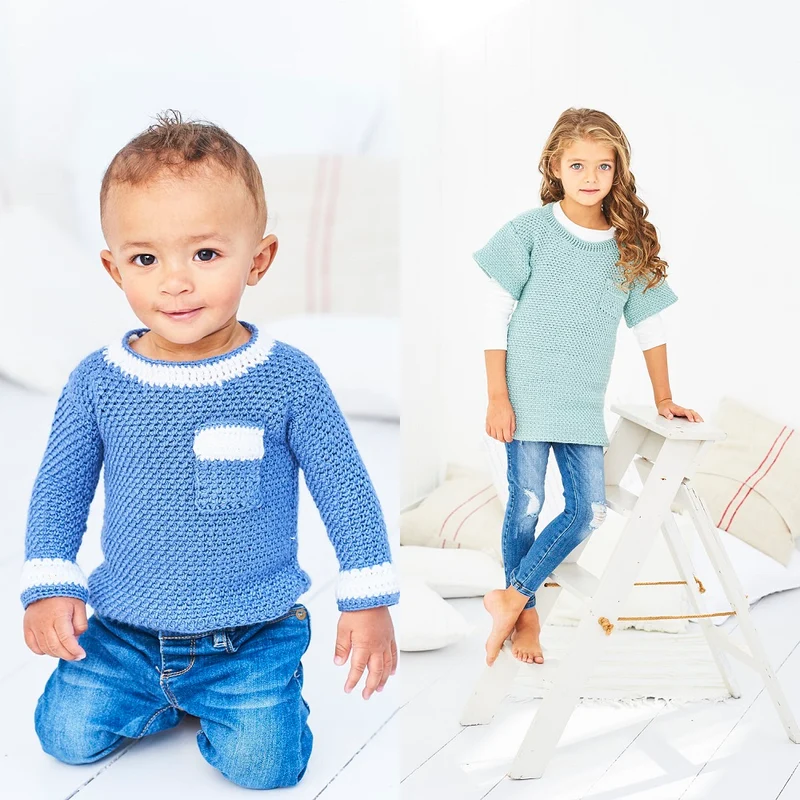 Häkelanleitung Stylecraft Bambino DK Nr. 9609 Pullover und Tunika (digital)