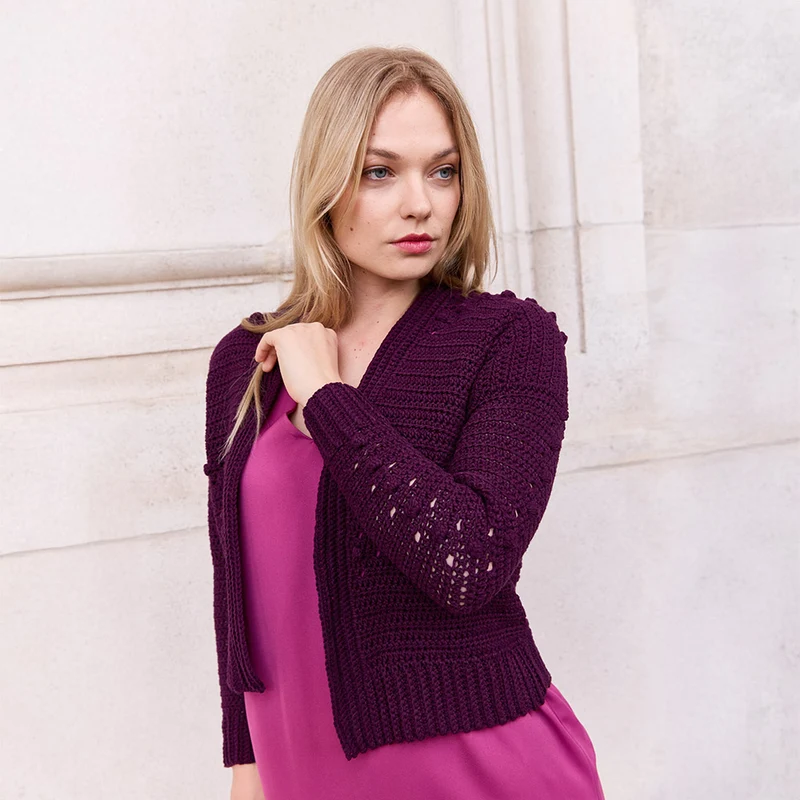 Knipmode – Brick Cardigan Häkelpaket | Wähle deine eigene Farbe
