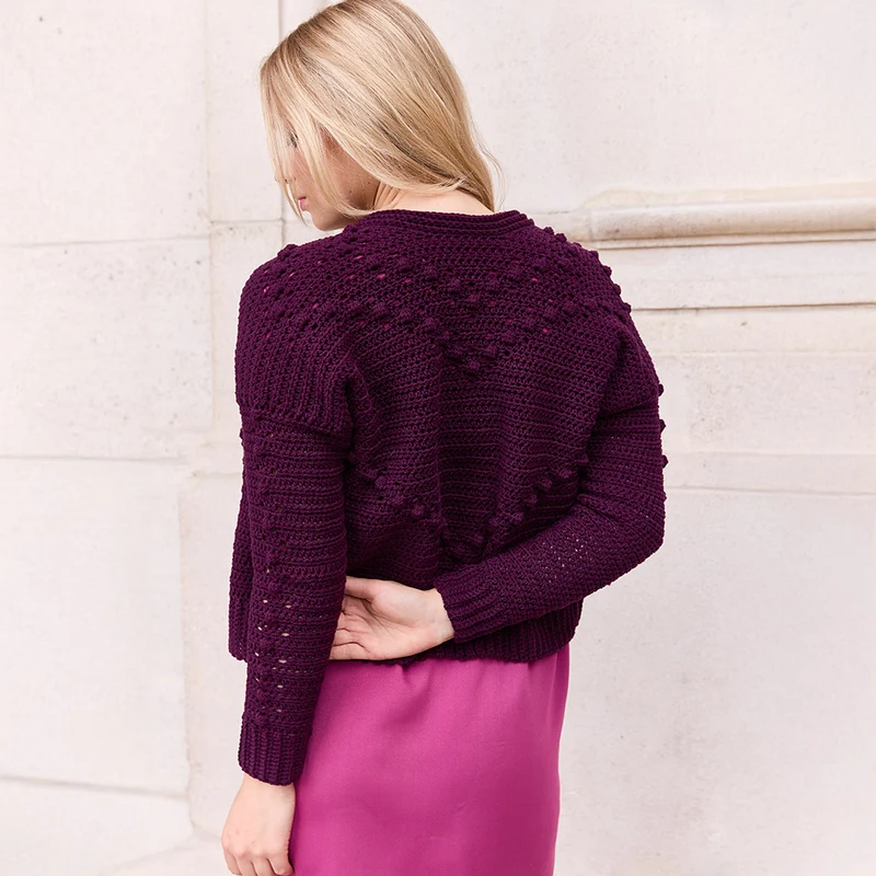 Knipmode – Brick Cardigan Häkelpaket | Wähle deine eigene Farbe