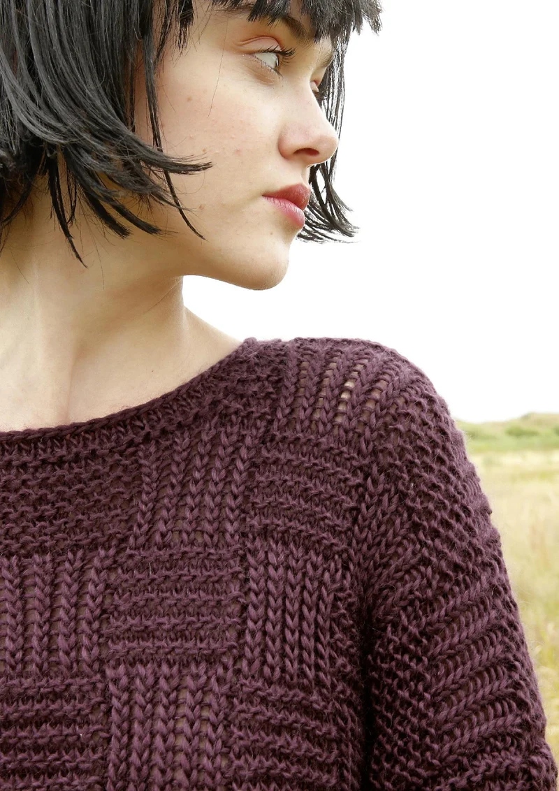 Strickanleitung - Pullover mit Webmuster