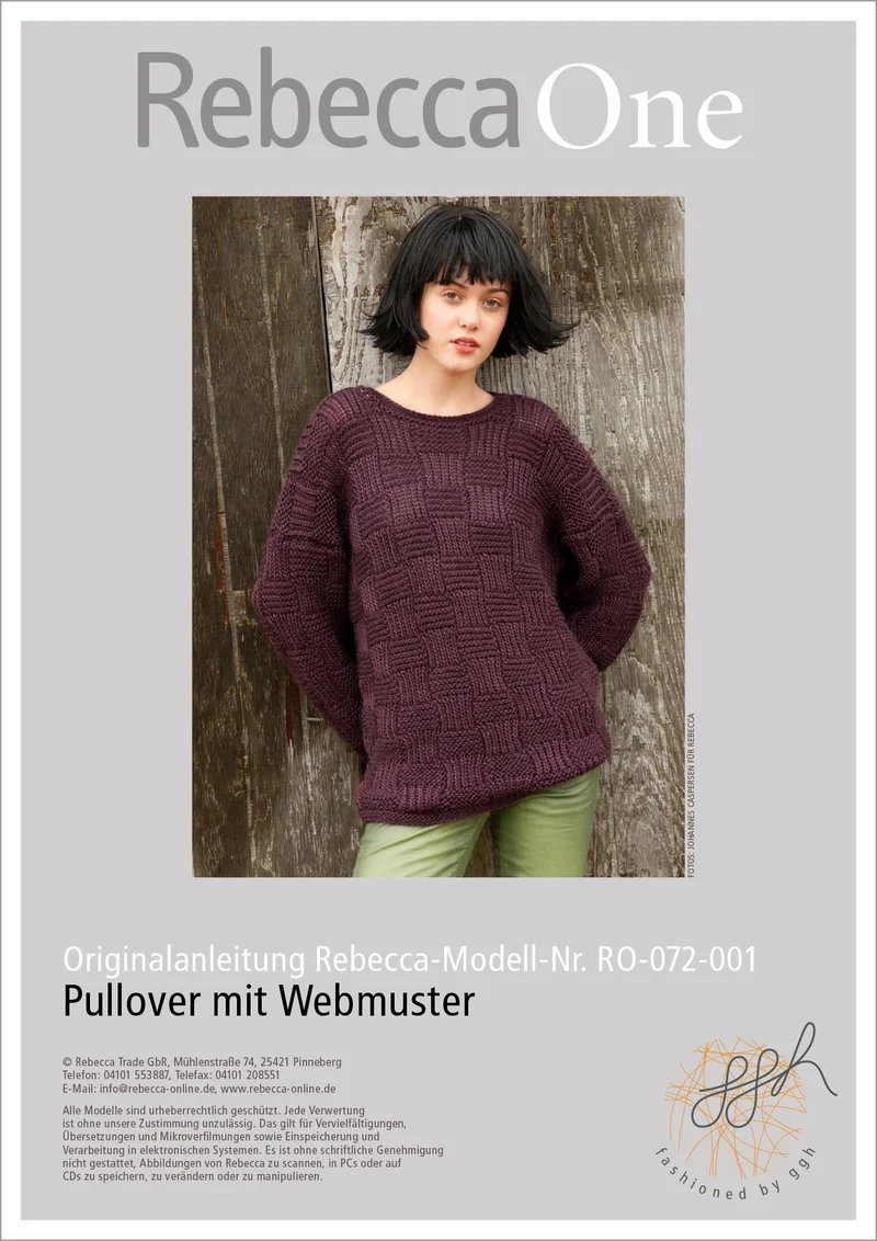 Strickanleitung - Pullover mit Webmuster