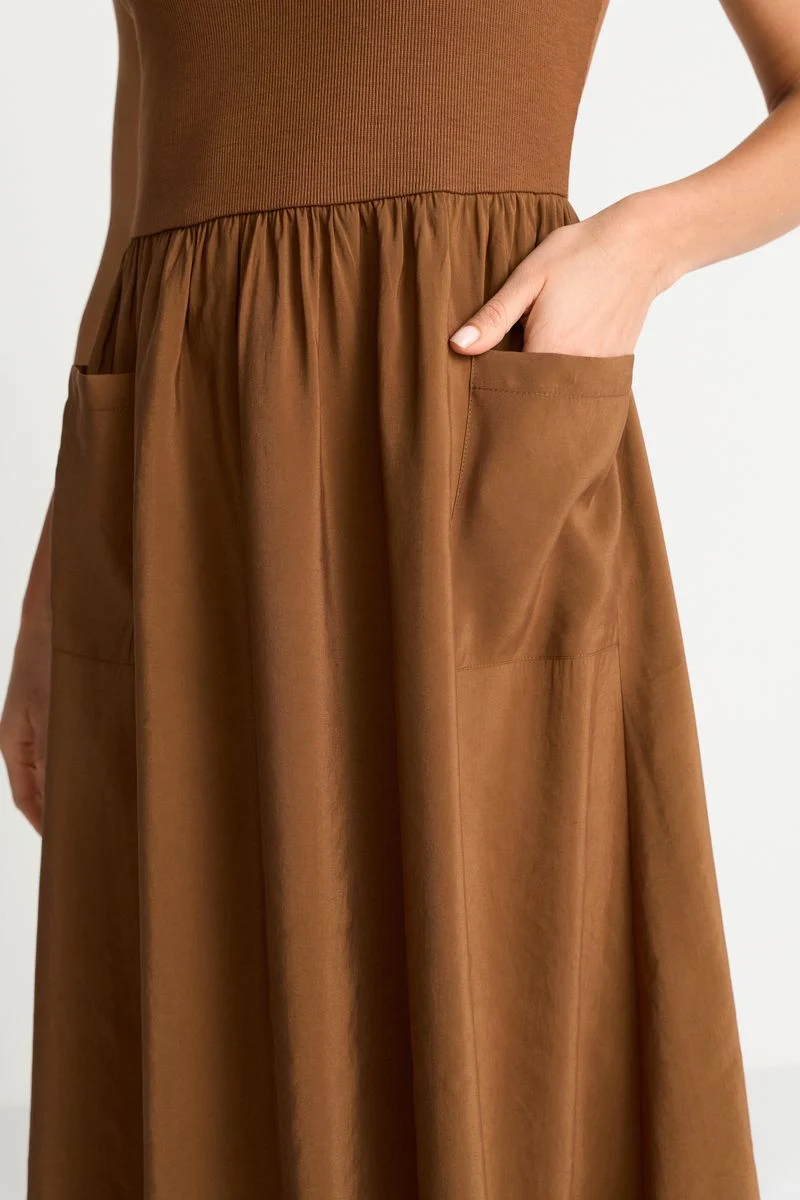 Scuba Mat Mix Parachute Dress