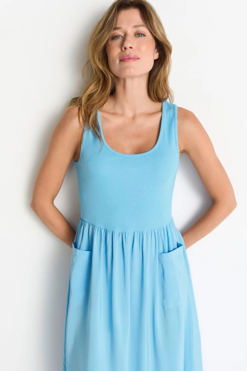Scuba Mat Mix Parachute Dress