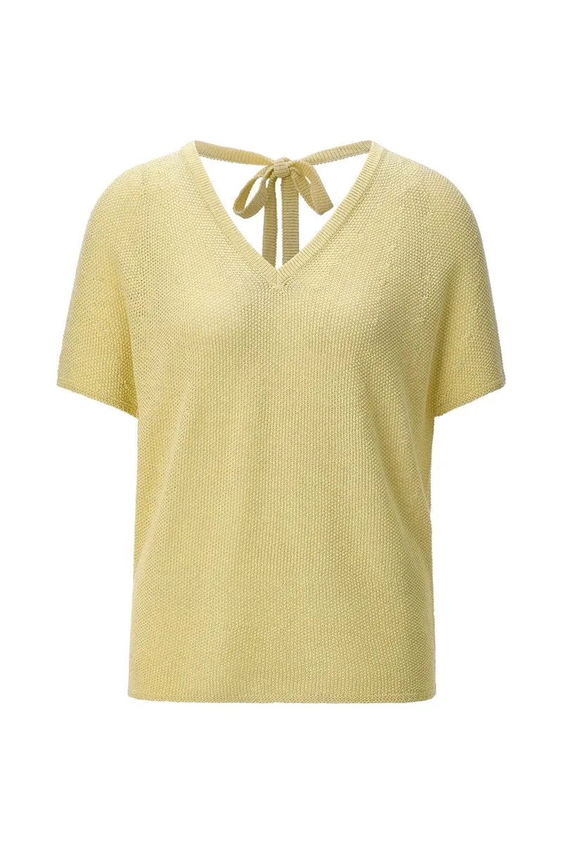 Crew Neck Shiny Yarn