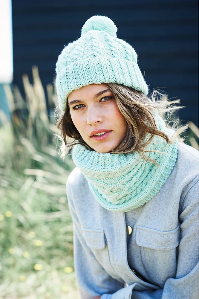 Strickanleitung „Stylecraft Special Aran With Wool Nr. 9894“: Jacke, Schal und Mütze