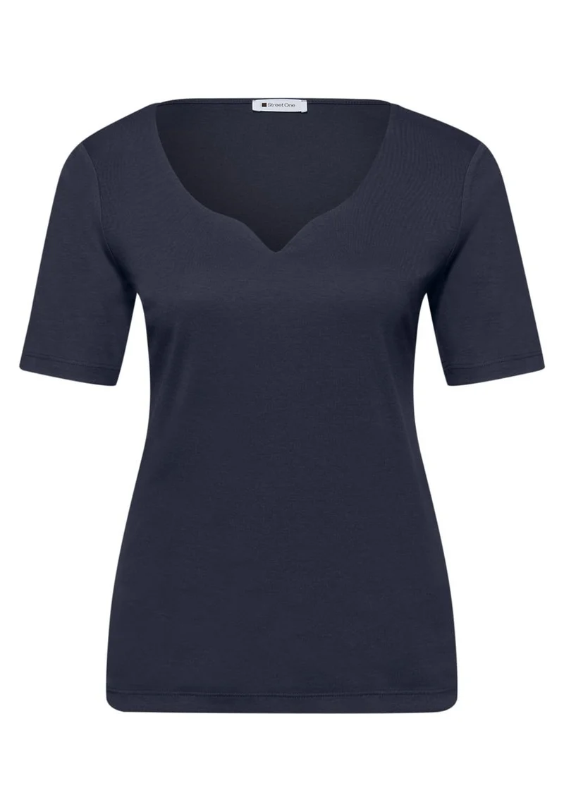 Basic T-Shirt mit Herzausschnitt