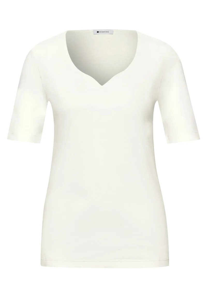 Basic T-Shirt mit Herzausschnitt