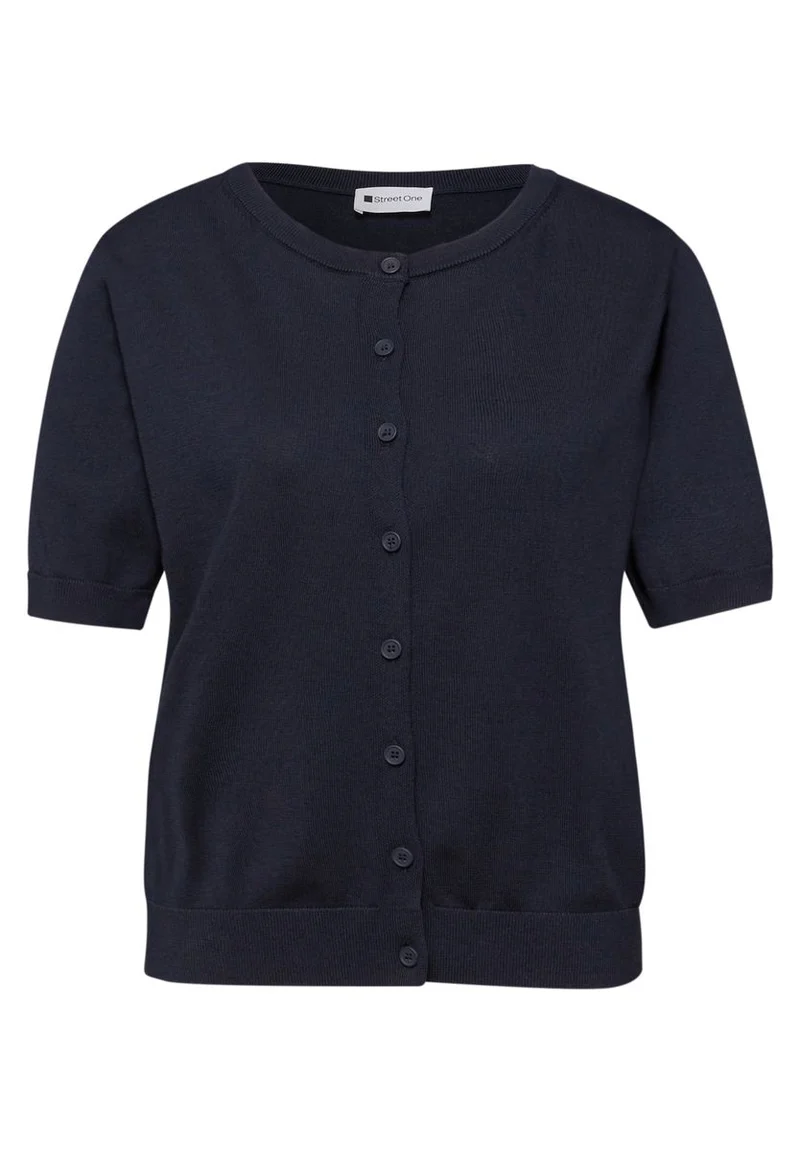 Kurzarm Cardigan mit Rundhals