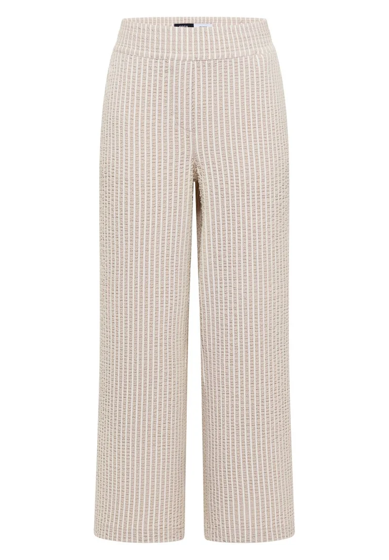 7/8 Wide Leg Hose in Seersucker-Qualität