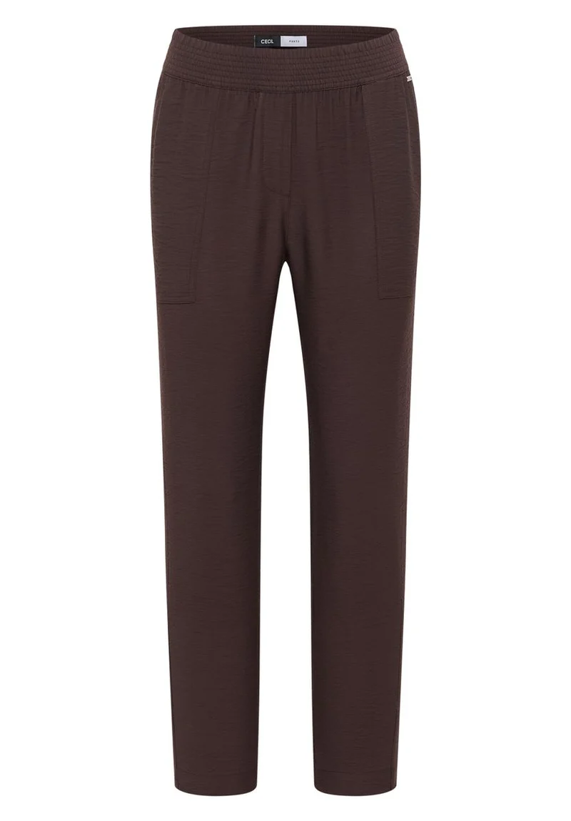 Mid Waist Slim Leg Hose im Loose Fit