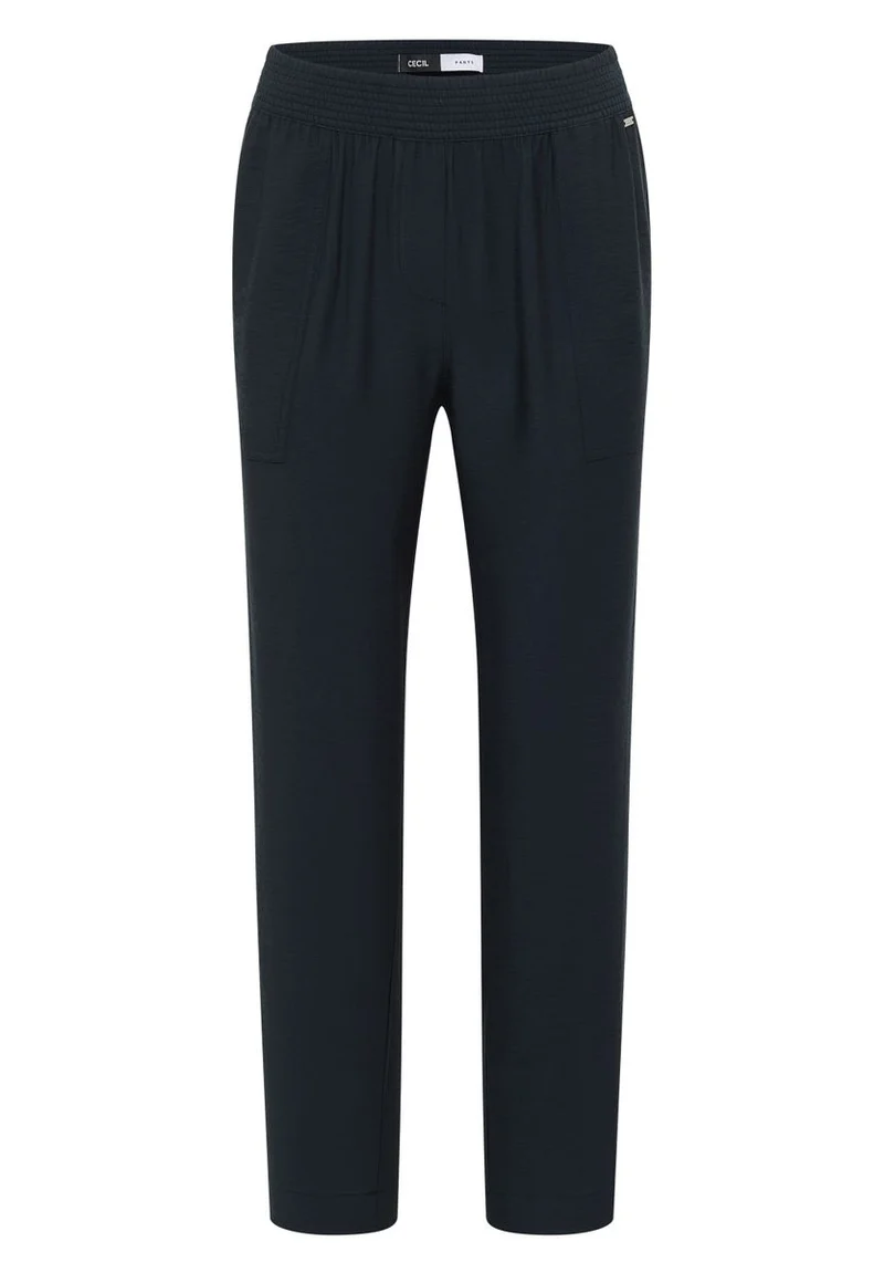 Mid Waist Slim Leg Hose im Loose Fit