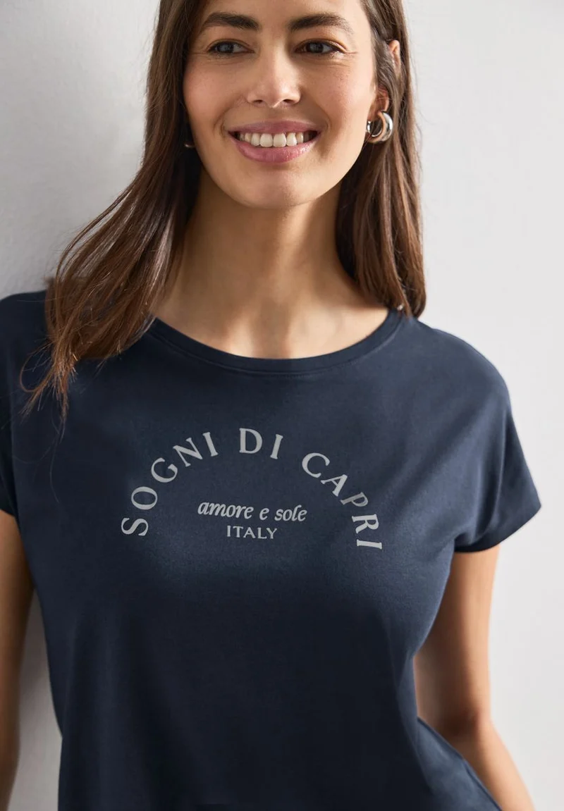 Dropped Shoulder Shirt mit Rundhals