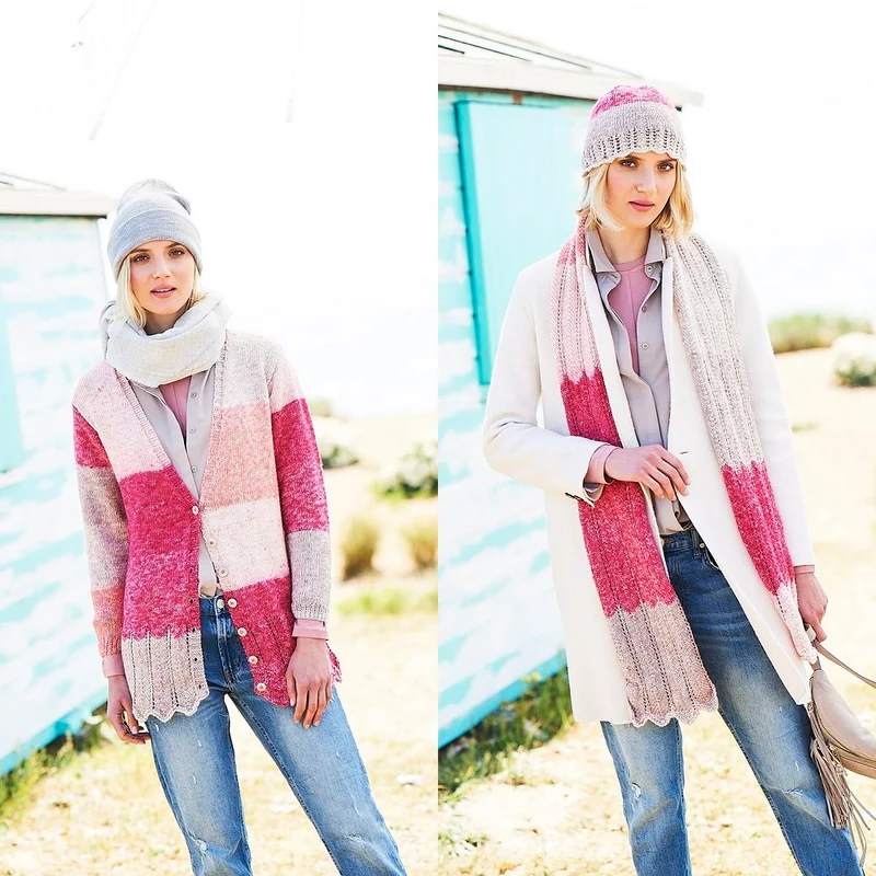 Strickanleitung Stylecraft Batik Swirl DK Nr. 9675: Jacke, Schal und Mütze