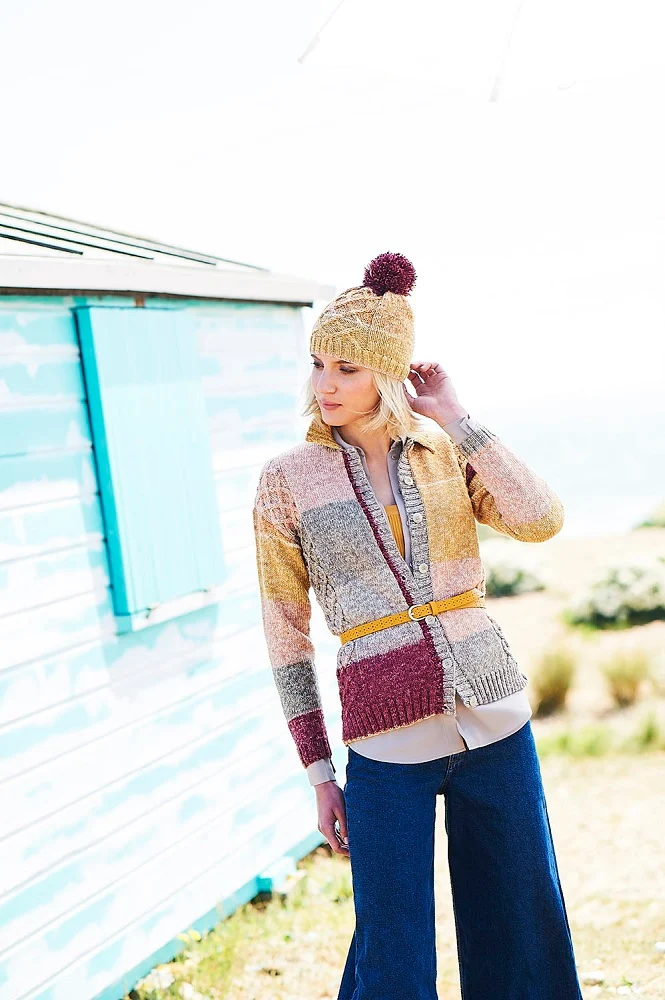 Strickanleitung Stylecraft Batik Swirl DK Nr. 9672: Jacke, Mütze und Stulpen
