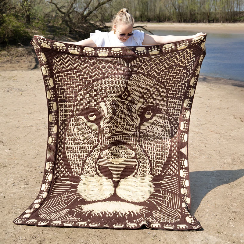 Zen Tangle Lion – AdO Crochet Häkelpaket „Interlocking Special DK“