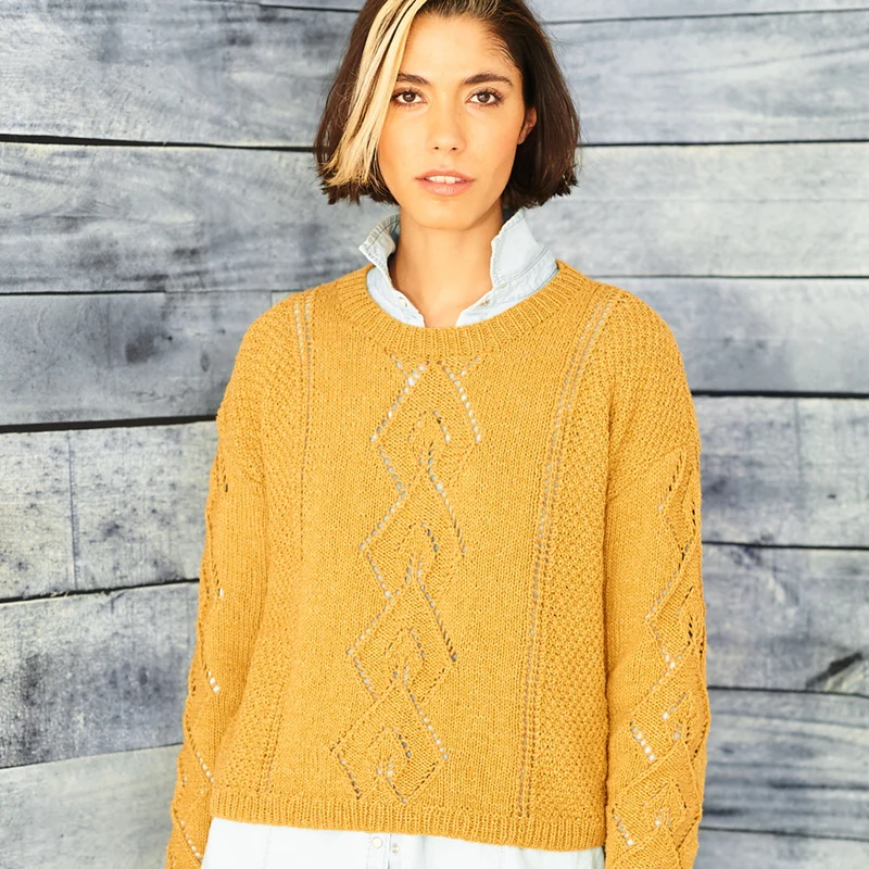 Strickanleitung Stylecraft ReCreate DK Nr. 9861: Tunika, Pullover und Rollkragenpullover