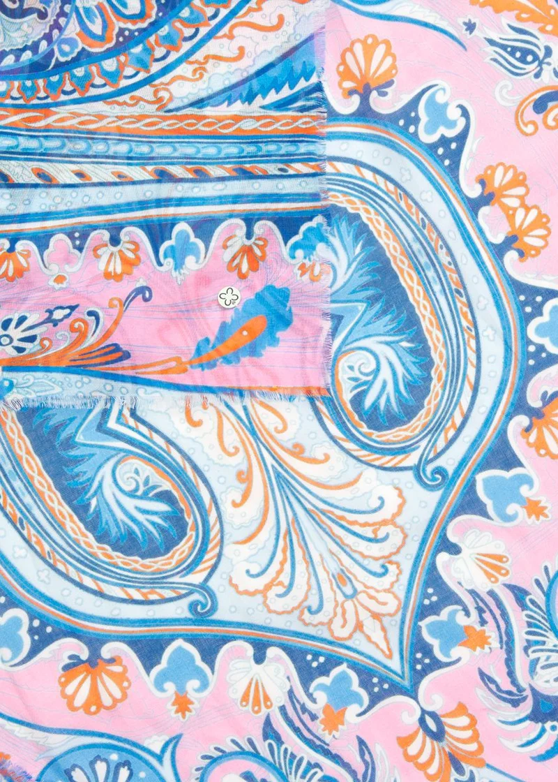 Schal aus Baumwolle mit Paisley-Muster