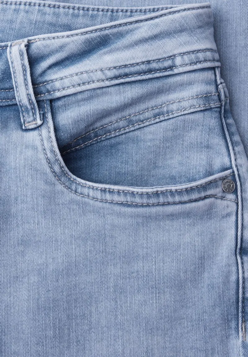 Mid Waist Slim Leg Jeans im Slim Fit
