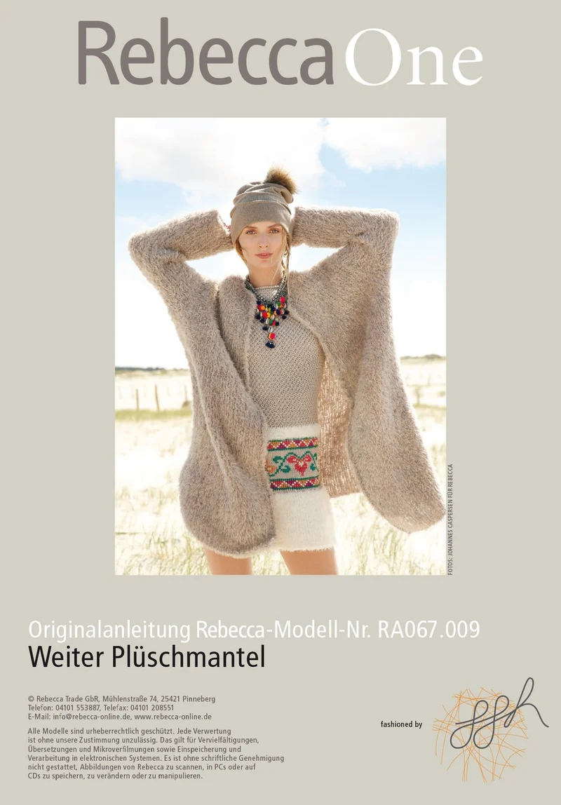 Weiter Plüsch-Mantel
