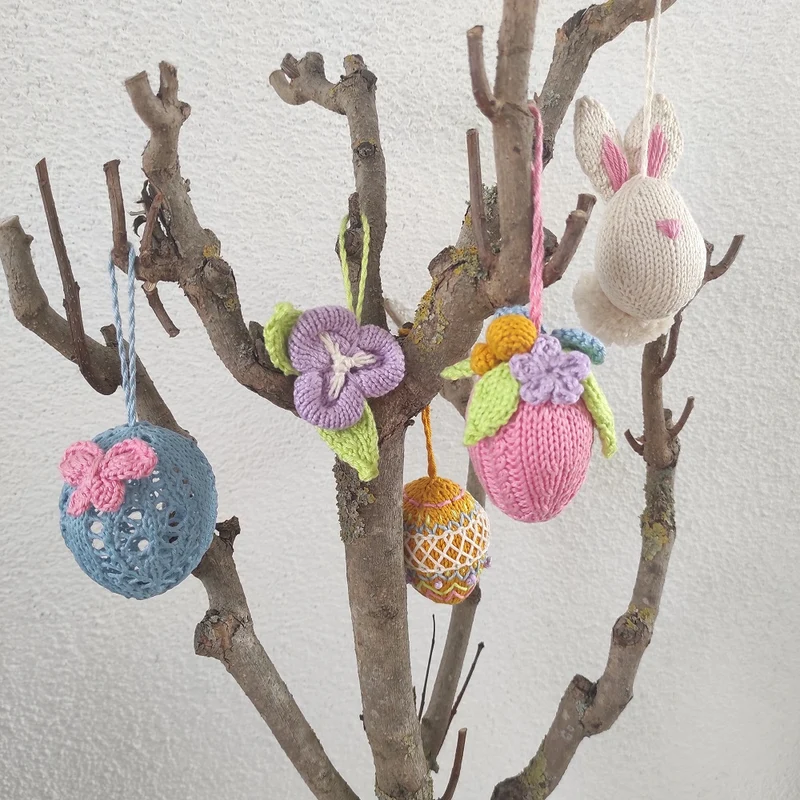 Strickanleitung „Blume und Ei“