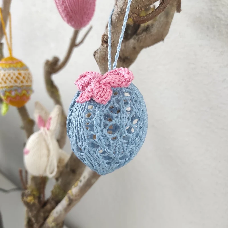 Strickanleitung „Blume und Ei“