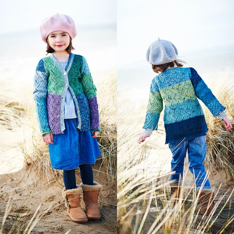 Strickanleitung Stylecraft Batik Swirl DK Nr. 9539: Kinderjacke und Fäustlinge