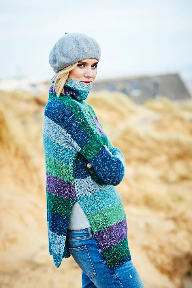 Strickanleitung Stylecraft Batik Swirl DK Nr. 9535: Pullover und Fäustlinge