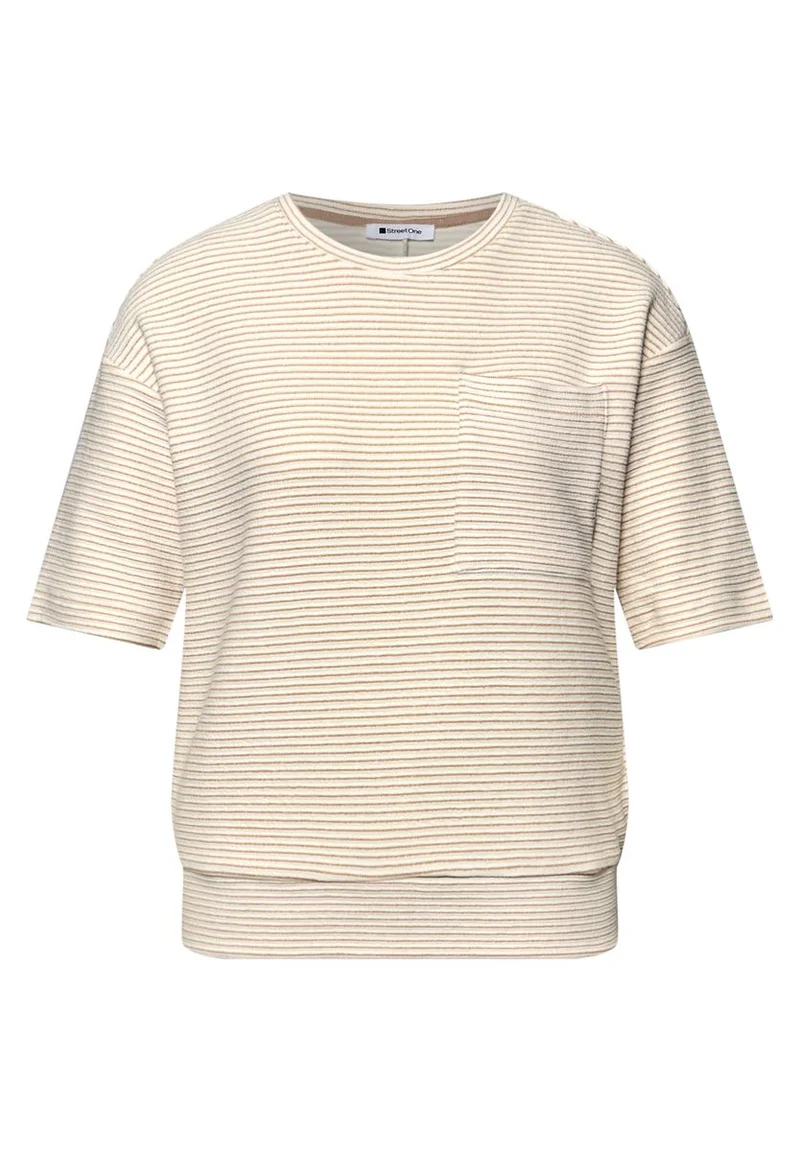Kurzarmshirt mit Strukturstreifen