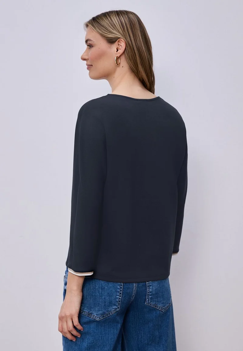 3/4-Arm Shirt mit Kontrastdetail