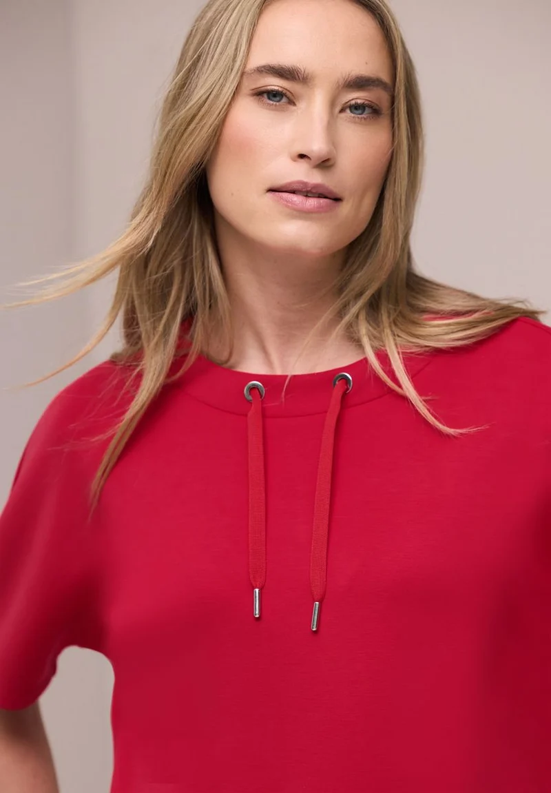 Dropped Shoulder Shirt im Silk-Look