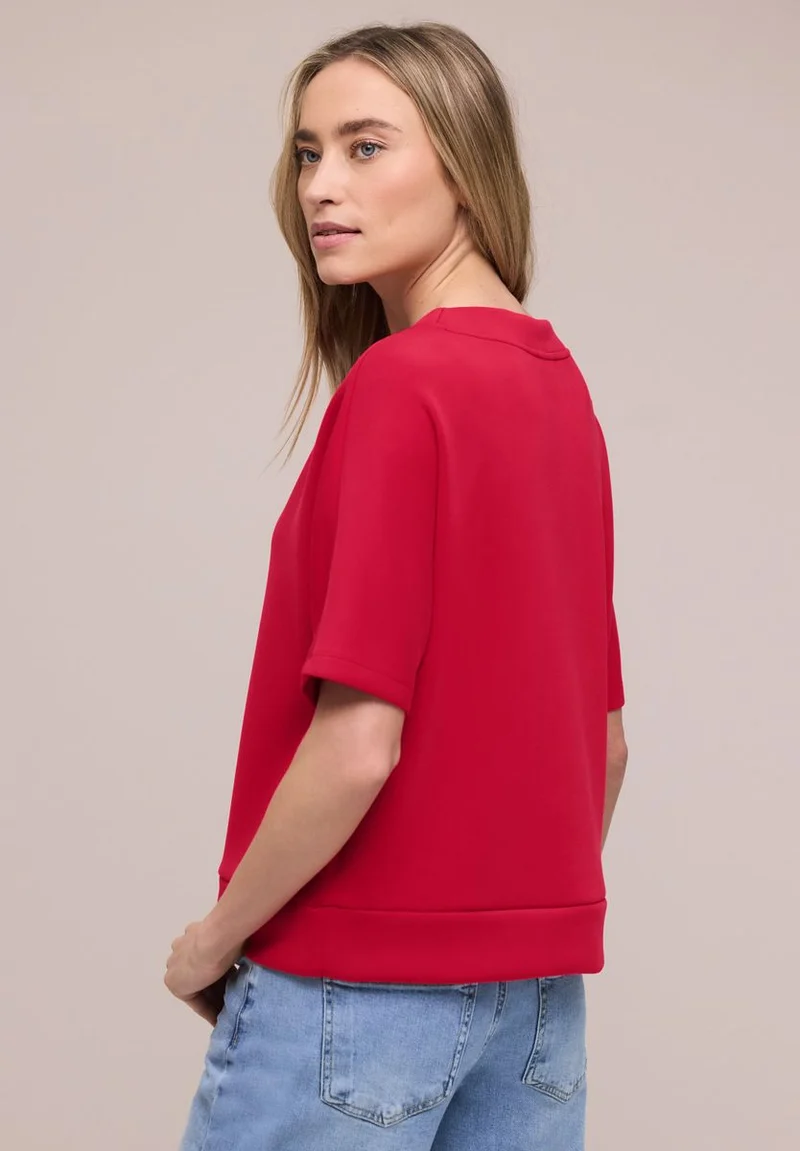 Dropped Shoulder Shirt im Silk-Look