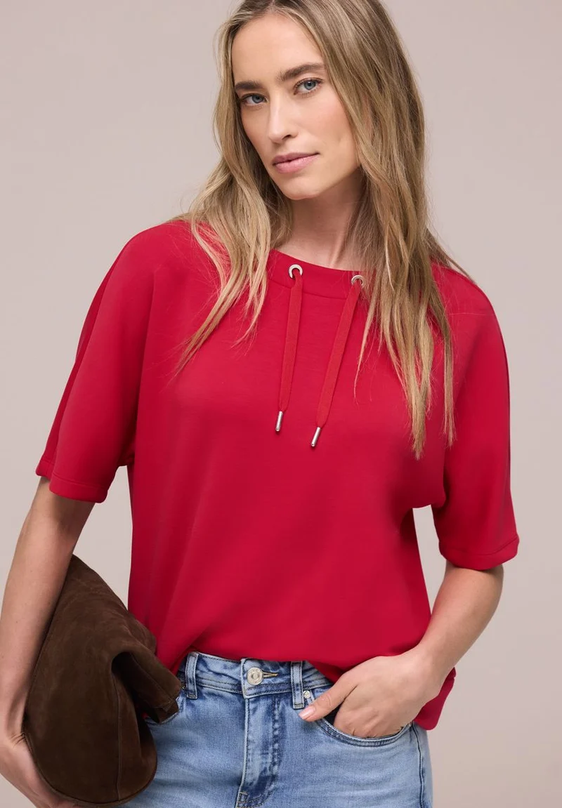 Dropped Shoulder Shirt im Silk-Look