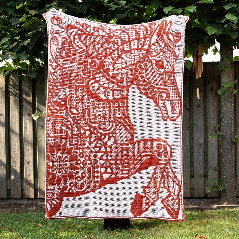 Zen Tangle Horse – AdO Crochet – Garnpaket – Interlocking