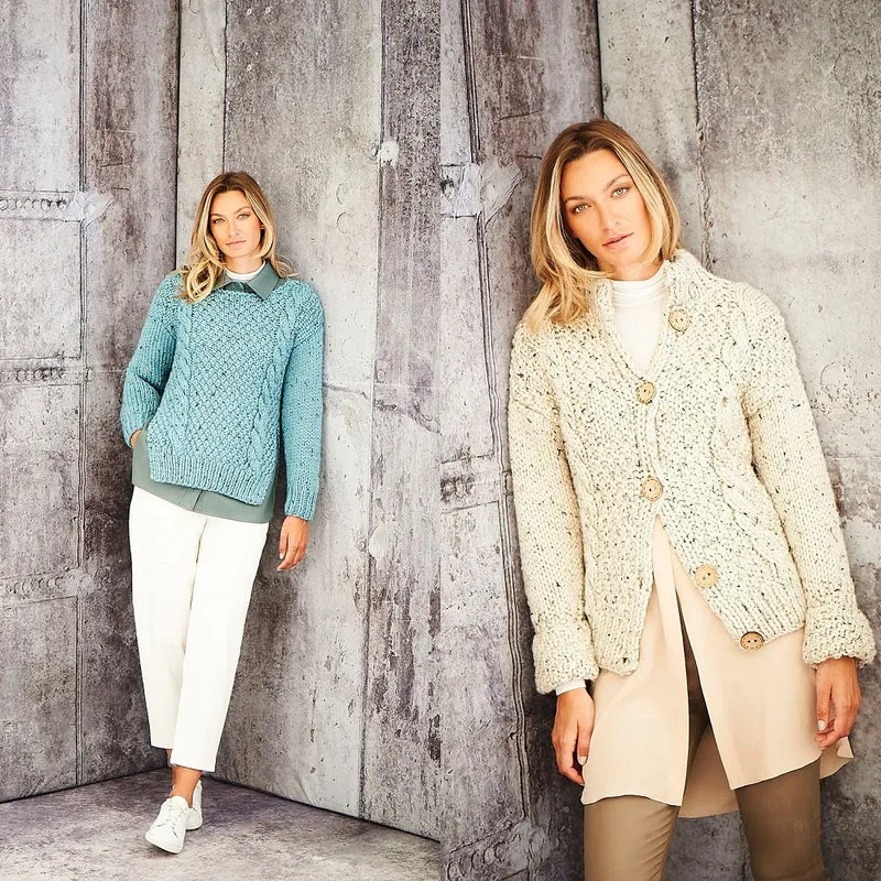 Strickanleitung Stylecraft Special XL Tweed Super Chunky Nr. 9806 Pullover und Jacke