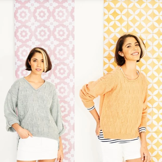 Strickanleitung Stylecraft Bellissima DK Nr. 9850 Pullover
