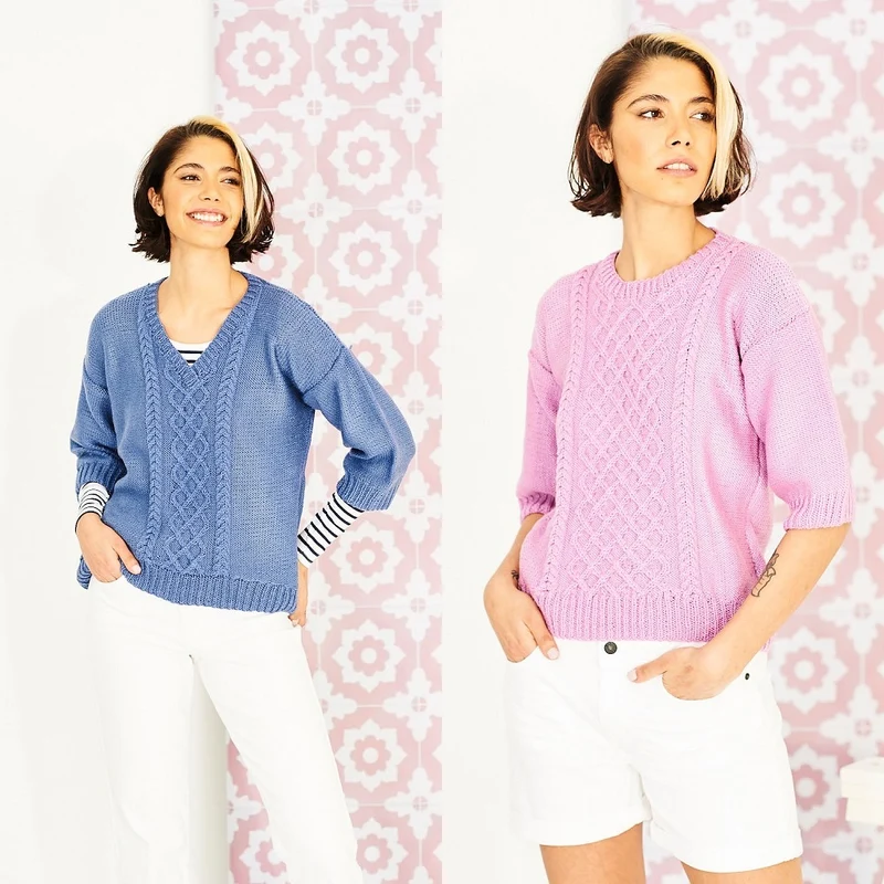 Strickanleitung Stylecraft Bellissima DK Nr. 9851 Pullover
