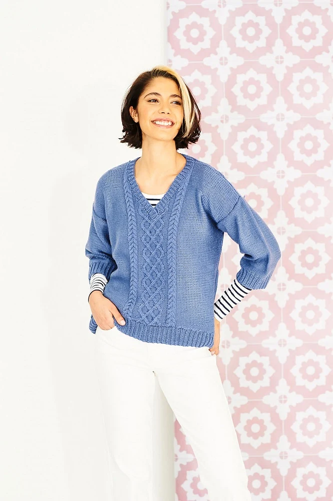 Strickanleitung Stylecraft Bellissima DK Nr. 9851 Pullover