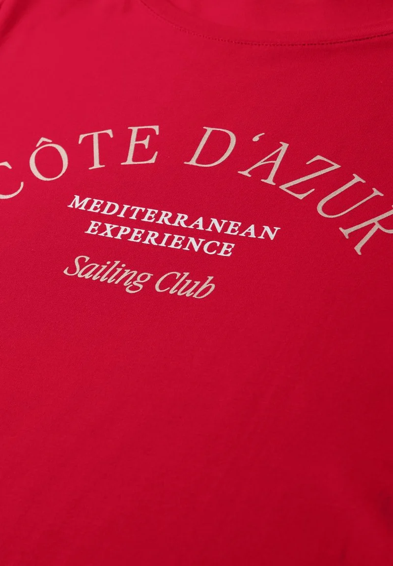 T-Shirt mit Rundhals und Wording