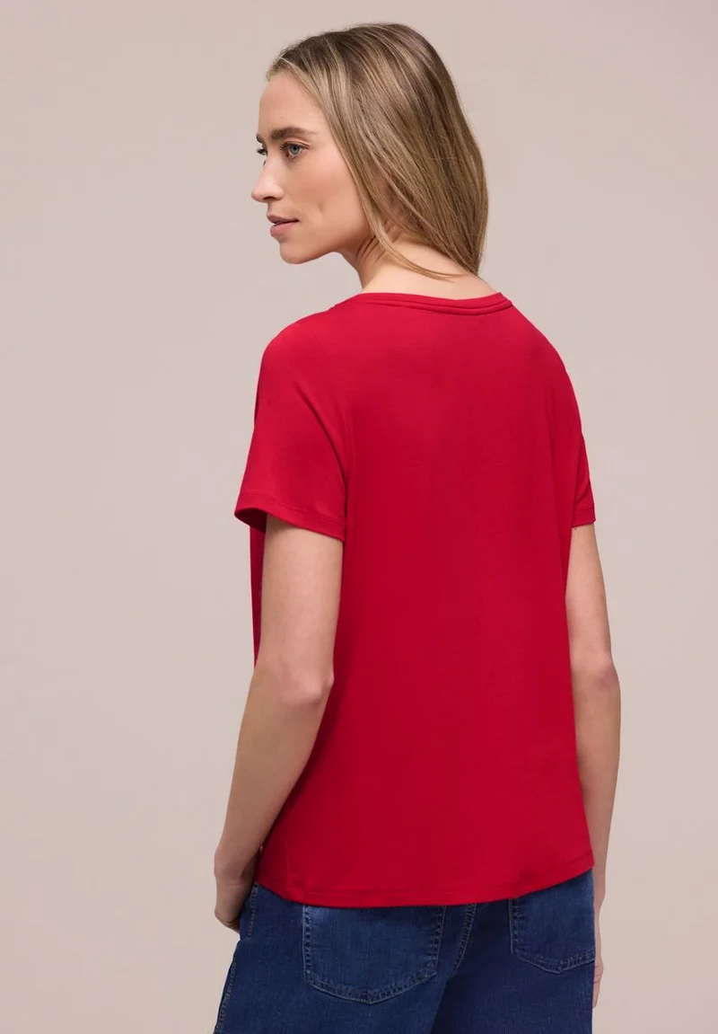 T-Shirt mit Rundhals und Wording