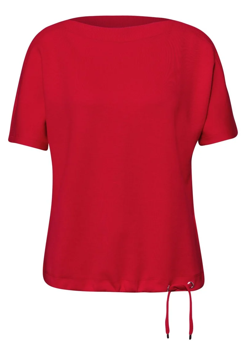 Dropped Shoulder Shirt mit Rippdetail