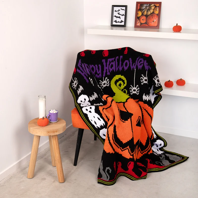 Häkelpaket für die Decke „Spooky Spectacle“ – CrazyCrochetCatlady