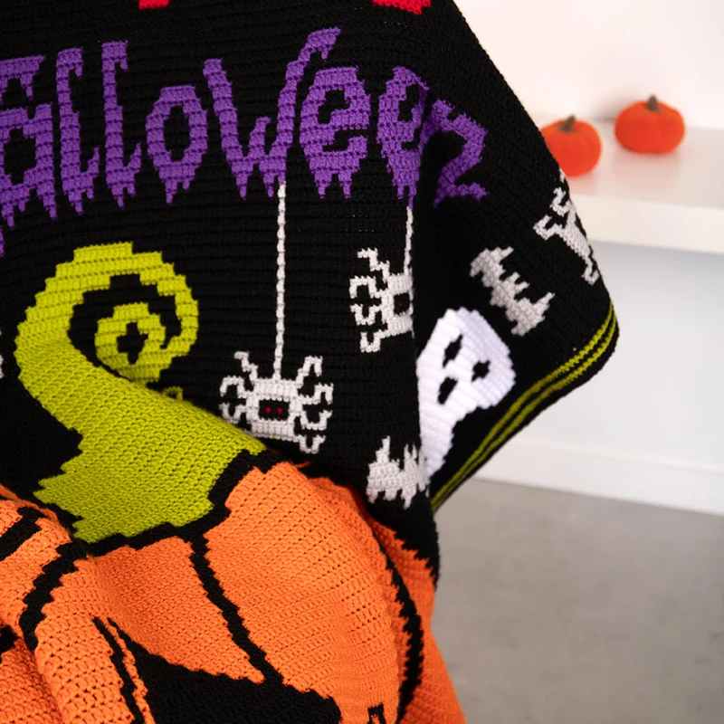 Häkelpaket für die Decke „Spooky Spectacle“ – CrazyCrochetCatlady