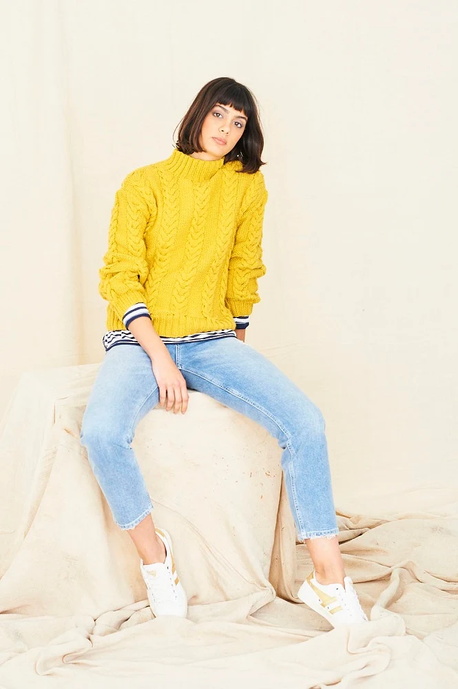 Strickanleitung Stylecraft Special Aran Nr. 9768 Zopfmusterpullover