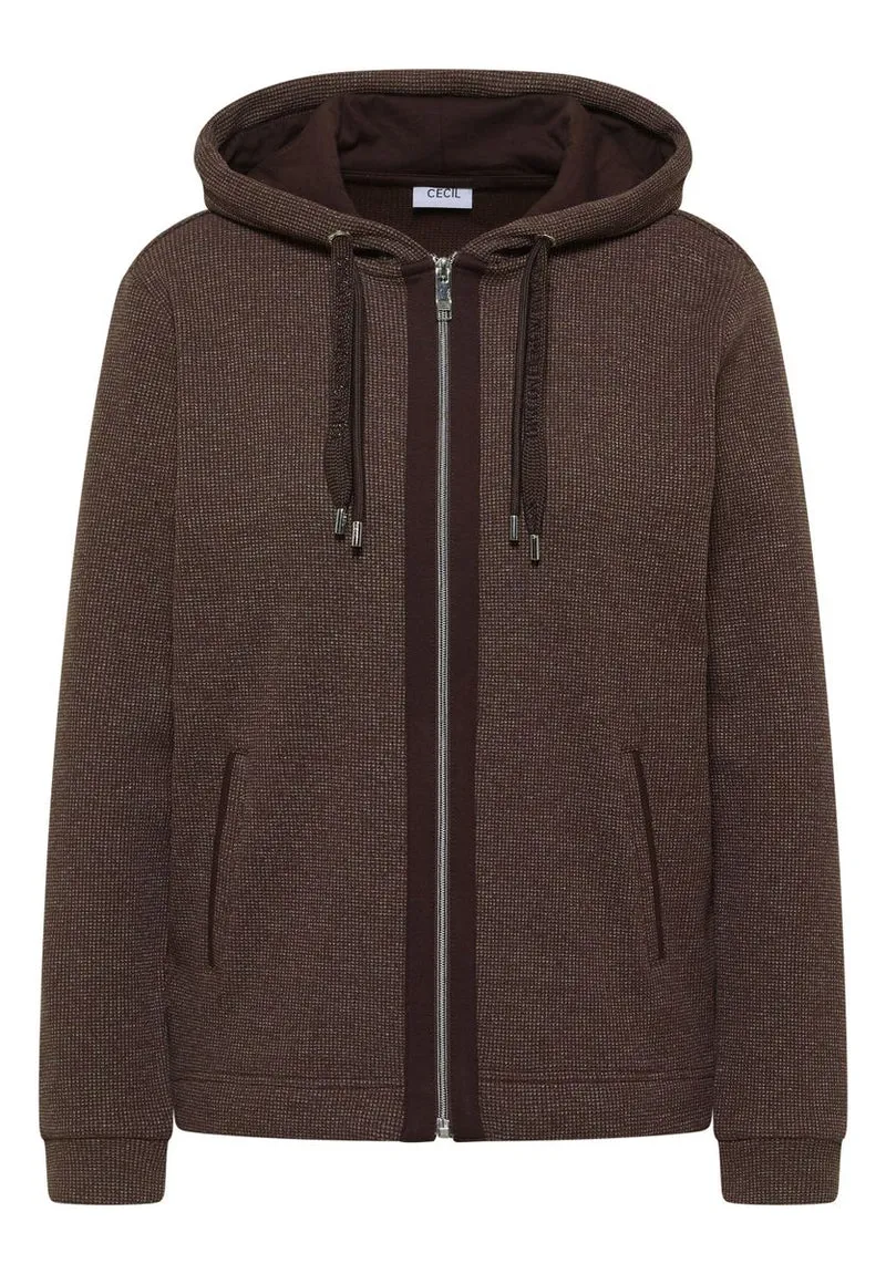 Langarm Jacke mit Kapuze und Taschen