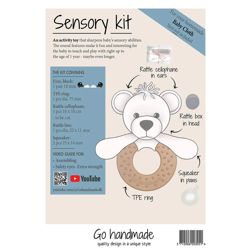 Go Handmade Sensorik-Set – Weiche Aktivitätsrassel 20305