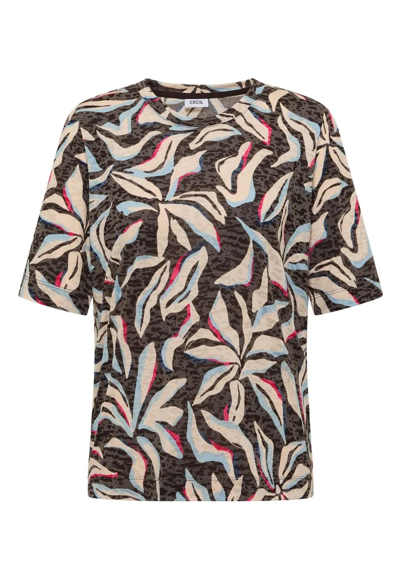 Kurzarm T-Shirt im Ausbrenner-Look