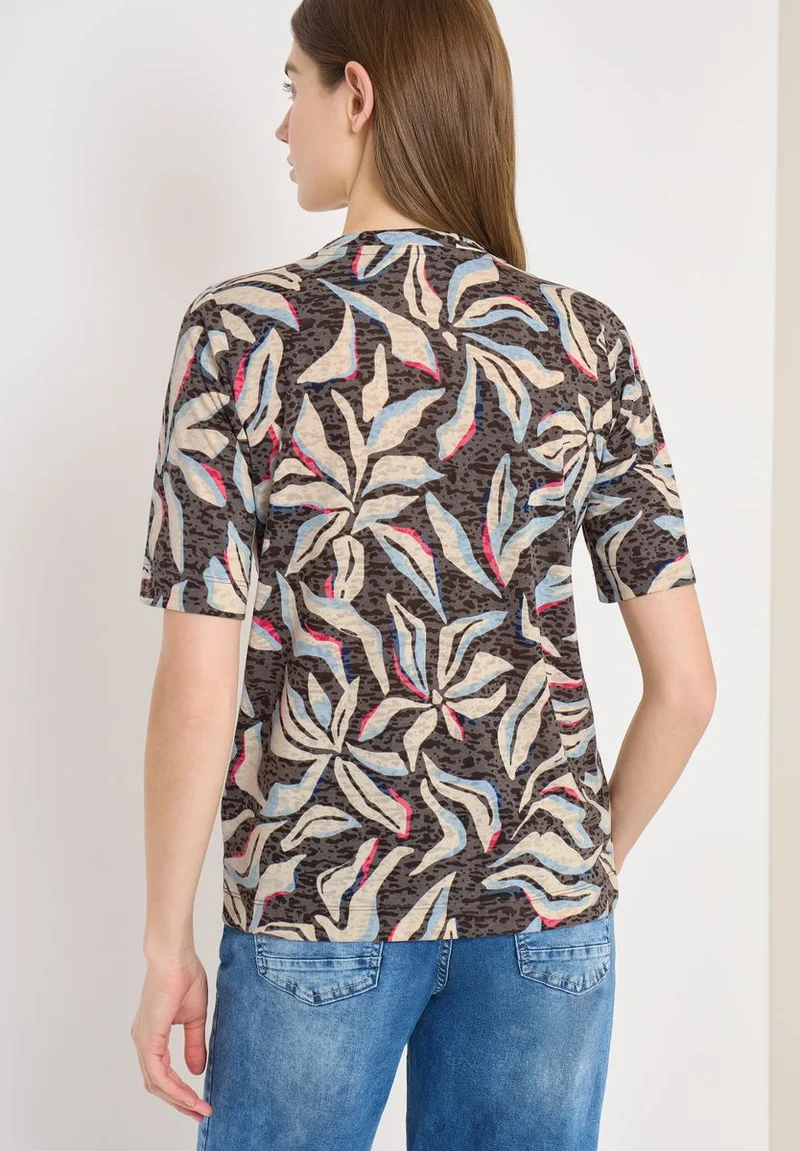 Kurzarm T-Shirt im Ausbrenner-Look