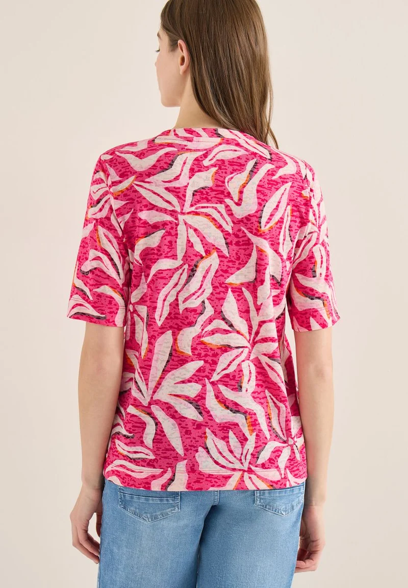 Kurzarm T-Shirt im Ausbrenner-Look