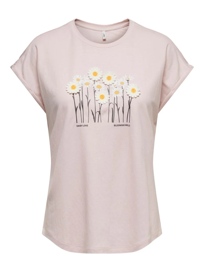 ONLJANY NEW S/S O-NECK PRINT TOP BOX JRS